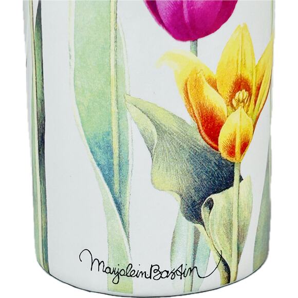 Hallmark Marjolein Bastin Nature’s Sketchbook Vase Tulips‎ Bees Ladybugs 8" - Picture 5 of 10